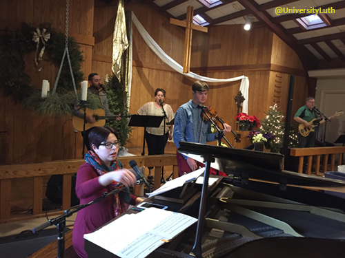 Music leadership for Christmas Eve worship with University Lutheran Church & Missio Dei Community.