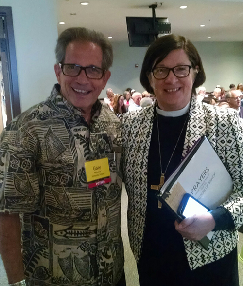 Pastor Gary & ELCA Presiding Bishop Elizabeth Eaton at the recent Grand Canyon Synod Assembly.